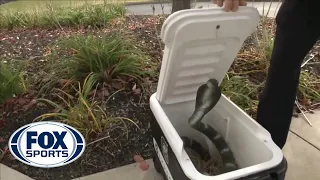 Flyers' players scared in snake prank