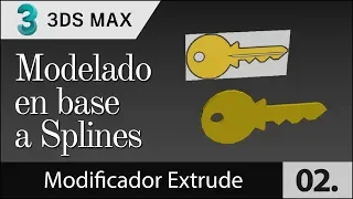 3DSmax - Modelado en base a Splines 02: Dibujar Splines, Extrude y Attach