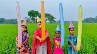 outdoor fun with Rocket Balloon and learn colors for kids by I kids episode -156.