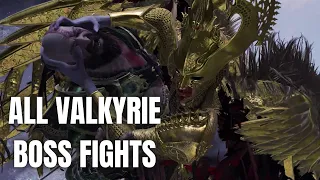 ALL VALKYRIE BOSS FIGHTS GOD OF WAR PC