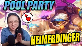 This is the BEST HEIMERDINGER SKIN!! | REACT to Pool Party Skins 2020 | League of Legends PBE