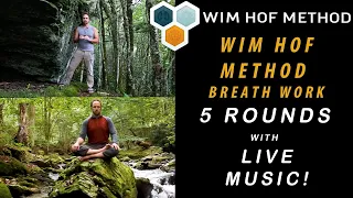 Wim Hof Method Breath work 5 rounds with Live Music, Hang Drum, Piano