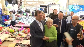 Ekrem İmamoğlu Eyüpsultan’da Silahtarağa semt pazarını dolaştı