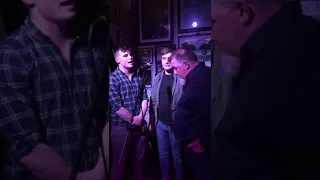 Father and Sons Perform Haunting Rendition of the Parting Glass in Irish Bar