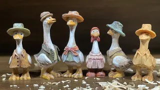 [우드카빙]목각인형 조각하기-오리 Woodcarving-Carve a Duck