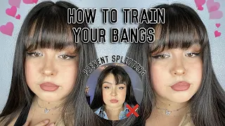 HOW TO TRAIN YOUR BANGS✨ (PREVENT SPLITTING)