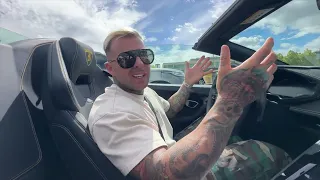 My Wife films me driving the Rented Brokies Lambo in Europe