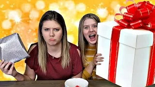Cheap vs Expensive Christmas Gift Challenge with Taylor & Vanessa