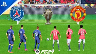 PSG VS MANCHESTER UNITED FIFA 24 RONALDO VS MESSI PENALTY SHOOTOUT UCL FINAL