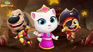 Talking Tom Gold Run Pirate Ginger & Iron Ben & Princess Angela | The Million Race