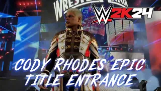 WWE 2K24 CUSTOM ENTRANCE SERIES #3: CODY RHODES TITLE ENTRANCE (LINK TUTORIAL IN THE DESCRIPTION)