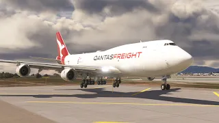 Impossible landing Boeing 747 Qantas at Logan International Airport - MFS2020