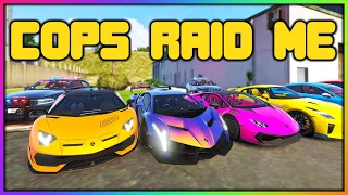 GTA 5 - COPS RAID MY STOLEN CAR COLLECTION