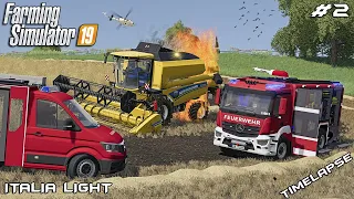 Harvesting rye and New Holland caught fire | Animals on Italia | Farming Simulator 19 | Episode 2