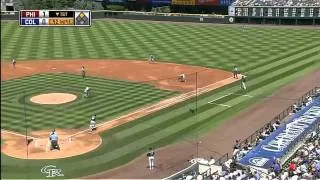 2011/08/03 Rockies score on bunt, error