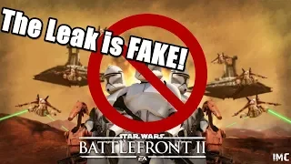 The Geonosis "Leak" is Fake! Star Wars Battlefront 2