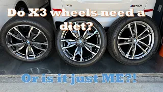 BMW X3 M40i wheel and tire weight