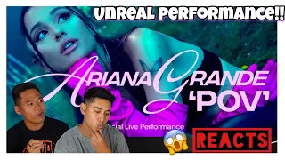 Alvin and Danny REACTS to Ariana Grande - pov (Official Live Performance) | Vevo