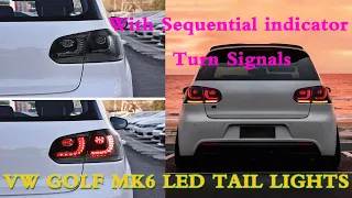 VLAND LED Tail lights For Volkswagen Golf MK6 GTI R 2010-2014 SMOKED