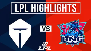 TES vs LNG Highlights ALL GAMES | LPL 2024 Spring | TOP ESPORTS vs LNG Esports