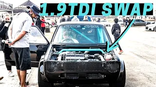 1.9TDI swapped Mk1 Golf is *INSANE* 486wkw & 1025nm 😱😱😱