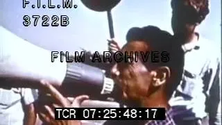 1966 Farm Workers Strike (stock footage / archival footage)