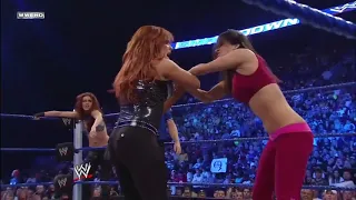 WWE Smackdown 2008 Maria and Brie Bella vs Natalya and Victoria