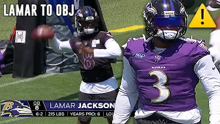 Lamar Jackson & OBJ *FIRST LOOK* Gaining Chemistry @ Ravens Stadium Practice 👀🔥