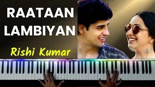 Raataan Lambiyan Piano Instrumental | Karaoke | Cover | Ringtone | Shershaah | Hindi Song Keyboard