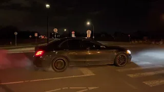 W205 Mercedes Benz C63S AMG  small burnout