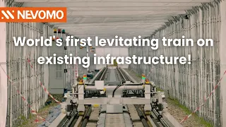 World's first levitating train on existing infrastructure! | MagRail by Nevomo