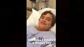 Boy Swallowed His Dog's Toy And His Voice Become Squeaky