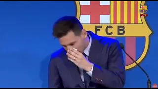 Messi menangis di perpisahan jumpa pers barcelona
