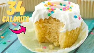 Low calorie vanilla cupcake with topping-Low calorie Cake-No oil