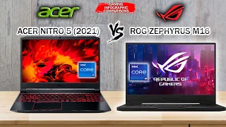 Acer Nitro 5 (2021) vs ROG Zephyrus M16 | Intel 11th | Nvidia Geforce RTX 3070