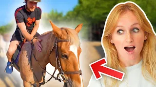 Reageren op hoe ENZO KNOL rijdt op een PAARD! 😱🐴