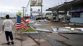 Hurricane Laura damage in Lake Charles, Louisiana