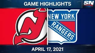 NHL Game Highlights | Devils vs. Rangers - Apr. 17, 2021