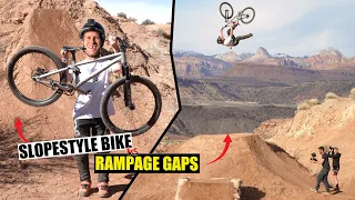 RIDING RAMPAGE ON MY SLOPESTYLE MOUNTAIN BIKE!