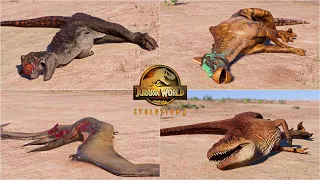 Old Age Natural Death Animation of All Dinosaurs in Jurassic World Evolution 2