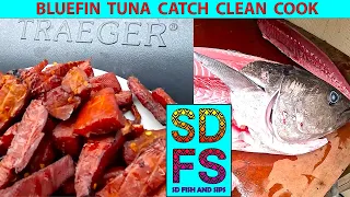 How To Make Bluefin Tuna Poke and Traeger Smoked Fish San Diego Seafood Recipe SDFS Catch Clean Cook