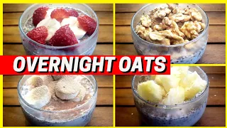 4 JEITOS DE OVERNIGHT OATS l Seu Café da Manhã no Pote l Fácil e Saudável