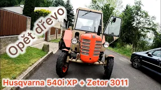 Zase dřevo - 38 minut se Zetor 3011 + Husqvarna 540i XP