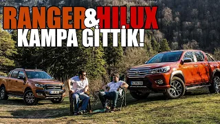 Ford Ranger ve Toyota Hilux ile kampa gittik | TEST