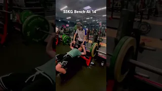 #gym #benchpress #55kg #14yearoldkid