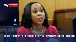 Testimony on motions to remove DA Fani Willis from Trump election interference case