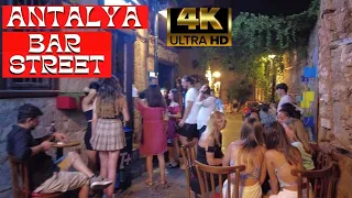 antalya nightlife walking tour 4K UHD antalya oldtown ! city center  turkey holiday turkey travel .