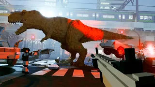 Realistic T REX Dinosaur Destruction 2 😱 Teardown