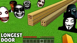 SURVIVAL LONGEST DOOR and TRAPDOOR with 100 NEXTBOTS in Minecraft - Gameplay - Coffin Meme