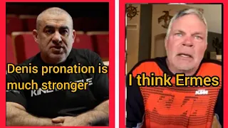 Engin & John brzenk on Ermes vs Denis #devonlarratt #armwrestling #deniscyplenkov #ermesgasparini